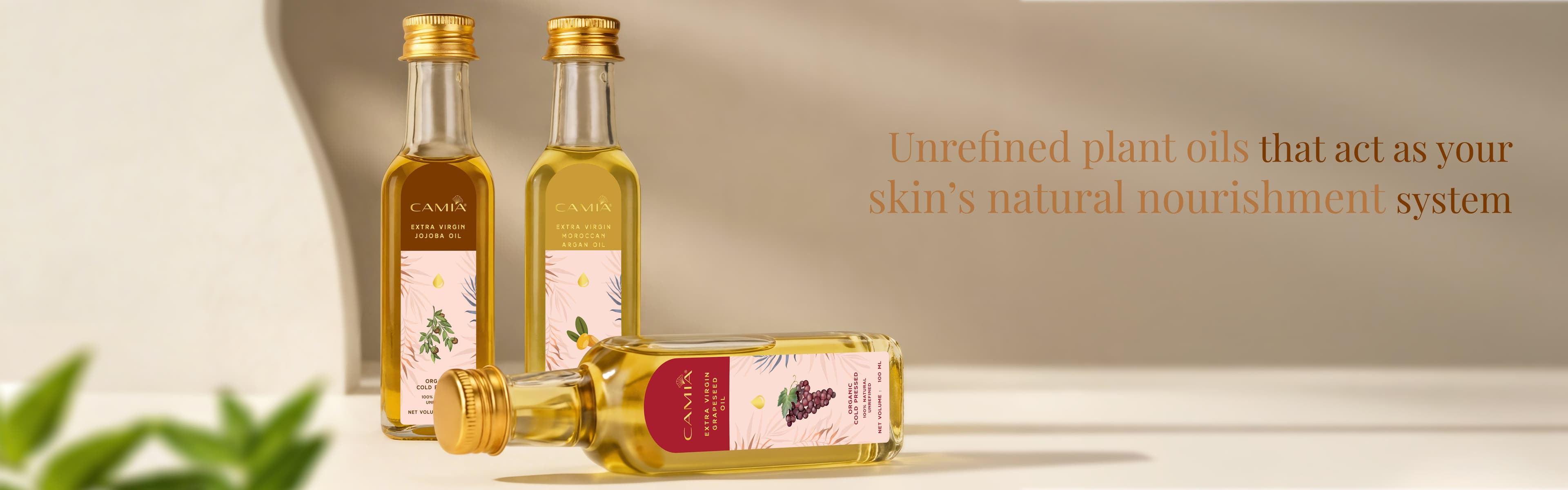 Camia cold-pressed carrier oils